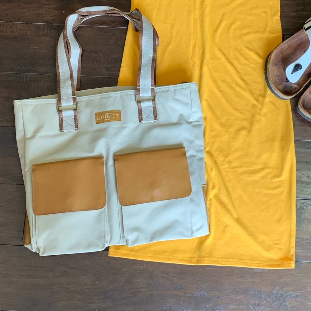 Large canvas tote by Guinot Paris